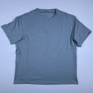 Lululemon Mens Drysense Crewneck Short-Sleeve Shirt Steel Blue Large Athletic